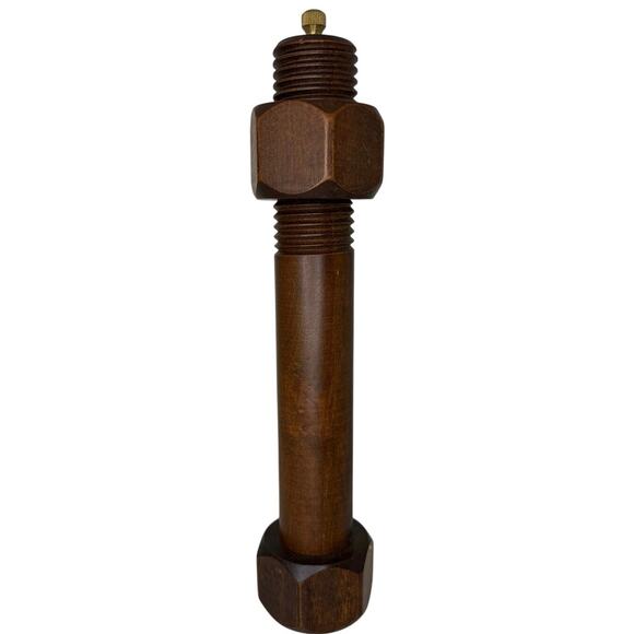 RARE NEW Vintage Mid-Century Italian Tall Nut & Bolt Pepper Mill - Picture 1 of 7
